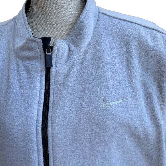 Nike Men’s Reversible Quilted Vest XL Navy Blue & White Fleece - Picture 6 of 11